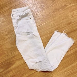 Womens American Eagle high rise skinny white jeans